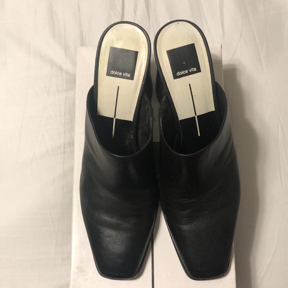 Dolce Vita Black Leather Mules - Picture 5 of 5